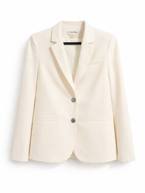 Calvin Klein Women's Cream Tailored Blazer
